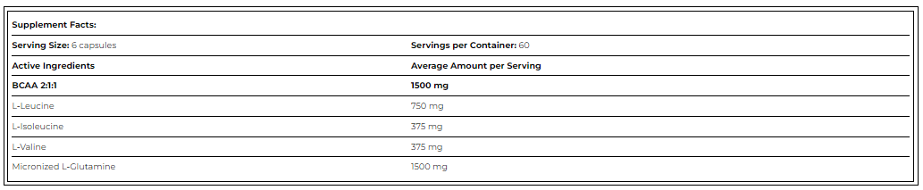 GLUTAMINE + BCAA