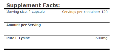 L-Lysine 600mg